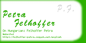petra felhoffer business card